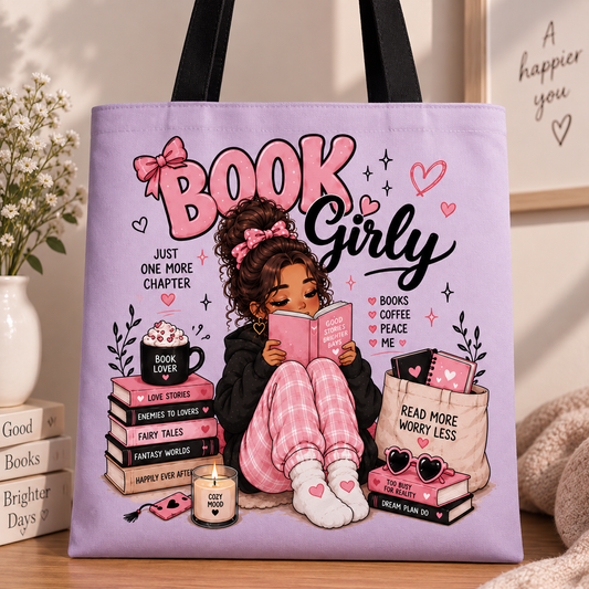 Book Girly Tote Bag